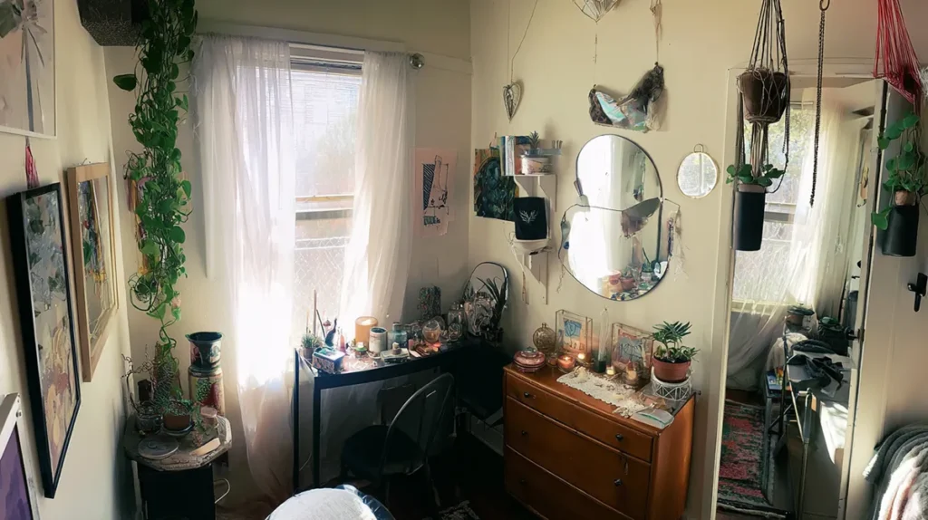 Exemplo de ambiente pequeno sobrecarregado que parece menor