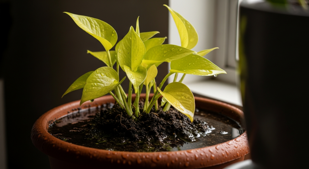 Erro comum no cultivo de plantas de sombra com excesso de água